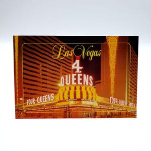 Carte postale vintage 4 Four Queens Hotel Casino Las Vegas Nevada Collector Series