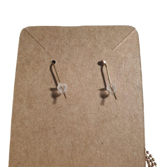 Gold Tone Dangle Chained Statement Earrings Geome… - image 6