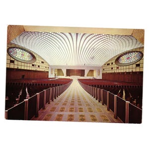 Cité du Vatican, Nuova Aula, carte postale, bâtiment du parlement, salle de réunion
