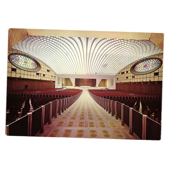 Vatican City Nuova Aula Postcard Vintage Parliament Building