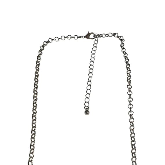 Blue Statement Bubble Necklace Adjustable Chain C… - image 3