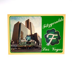 Vintage Postkarte Fitzgeralds Kasino Hotel Las Vegas Freemont Dritte gv 332