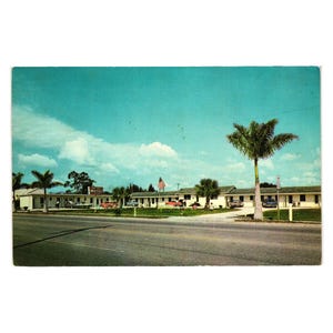 Vintage Postcard Of Attas Motel Fort Myers Florida 1950s Travel Lodge Vacation