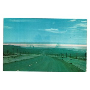 Carte postale vintage Bonneville Salt Flats Horizon View Utah Nevada Travel Roadside