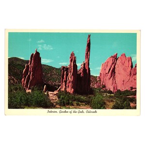 Carte postale vintage Interior Garden Of The Gods Colorado Roadside Attraction Rock