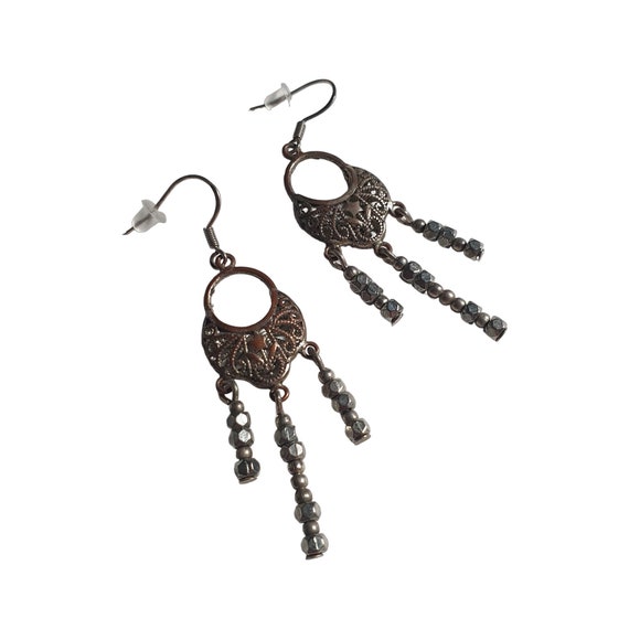 Vintage Dangle Bead Handmade Earrings Womens Jewe… - image 5