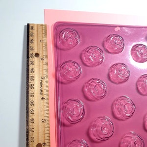 Vintage Candy Melts Mold Rose Mini 1Inch Polymer Clay Fondant Soap image 3