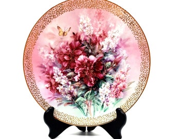 Vintage Plate Hibiscus Medley From Lena Liu 1992 Symphony Of Shimmering Beauty