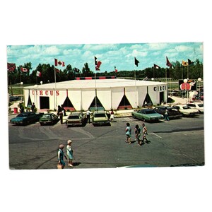 Vintage ansichtkaart South Of The Border Circusscène Grens Noord-Zuid-Carolina