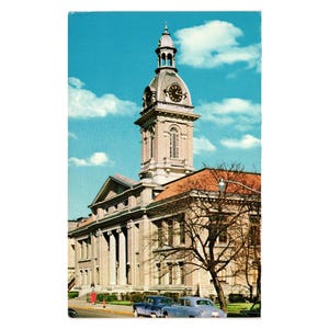 Vintage Postcard Franklin County Courthouse Brookville Indiana Robert Stoops