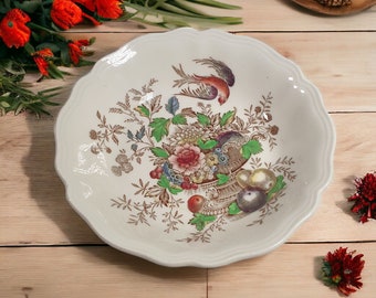 Hampshire Royal Doulton Vintage Dessert Small Berry Bowl  Flowers Fruit Bird