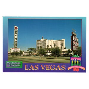 Sahara Hotel Kasino Las Vegas Vintage Postkarten-Festzelt-Resort-Glücksspielurlaub