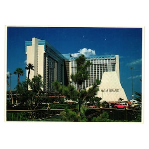 Carte postale vintage MGM Grand Hôtel Casino Vacances Las Vegas Strip 1978