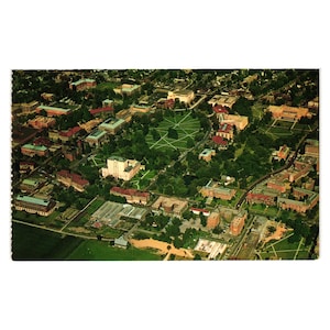 Ohio State University Campus Aerial View Vintage Postcard College Columbus Ohio