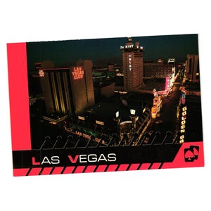 Vintage Postkarte Las Vegas Club Kasino Center Fremont Street Mint Hotel Lights