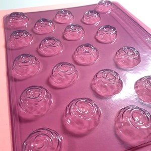 Vintage Candy Melts Mold Rose Mini 1Inch Polymer Clay Fondant Soap image 2