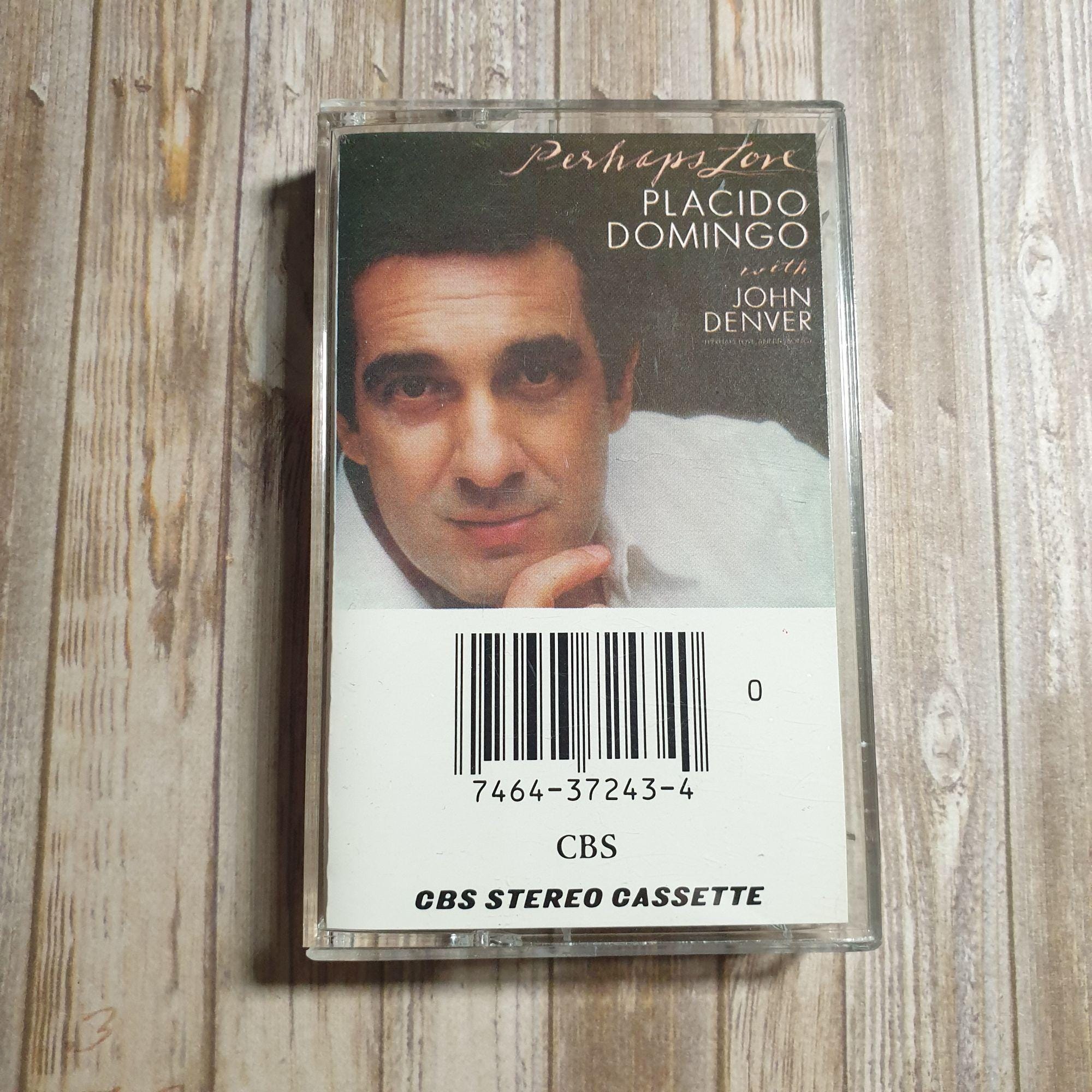 Plácido Domingo John Denver Maybe Love CBS Stereo Cassette 1981 Inserto de caja