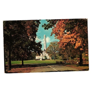 Vintage Lincolns Tomb Illinois Postcard 1966 Oak Ridge Cemetery Historical View
