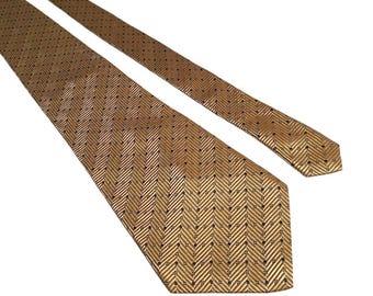 Joseph Feiss International Mens Gold Jacquard Tie Navy Dot Silk Formal Wear Gift