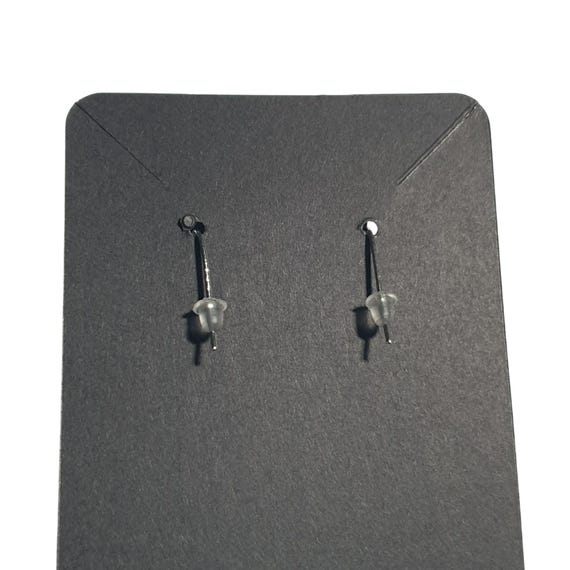 Handcrafted Green Dangle Earrings Rectangle Desig… - image 4