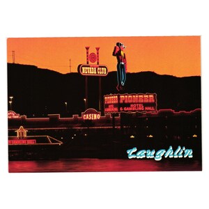 Carte postale vintage Nevada Club Pioneer Hotel Gambling Hall Laughlin Vacation