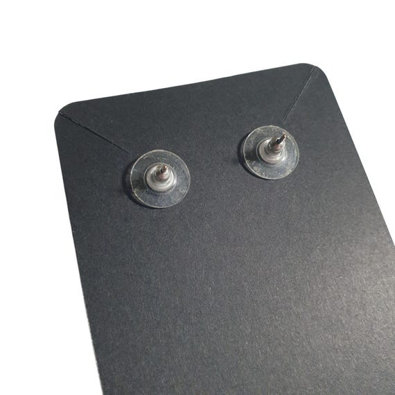 Rectangular Dangle Earrings Silver Tone Textured … - image 4