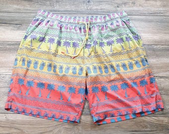 Karibik Bademode Männer Tropical Badehose 2XB Elastische Taille 40 Inch