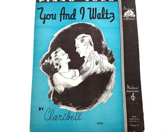 Vintage Sheet Music You and I Waltz Simple Piano Solo Teaching Boguslawski