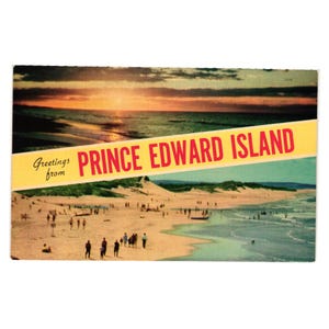 Cartão postal vintage Prince Edward Island Beach Lawrence Nova Scotia New Brunswick