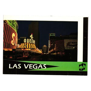 Las Vegas Kasino Mitte 4 Damen Vintage Postkarte Streifen Glücksspiel Urlaub