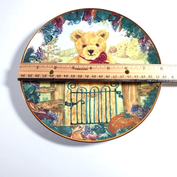 Teddys First Harvest Sarah Bengry Vintage Plate Collectable