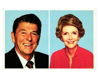 Roland Nancy Reagan Collectors Series Postkarte Silberne Distinctive Vintage Rare
