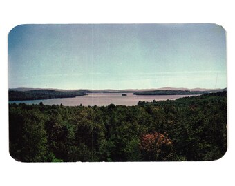 Vintage Wakitatina Dining Room Postcard Meredith NH Scenic Lake View Dextone