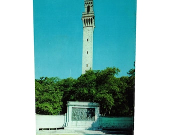 Vintage Pilger-Denkmal-Monument-Flachrelief-Provinztown-Postkarte Cape Cod MA