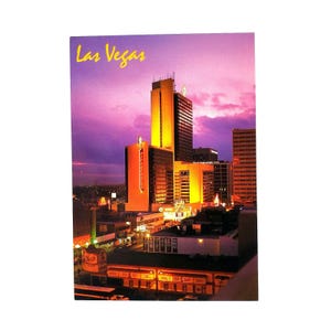 Vintage Postkarte Fitzgeralds Kasino Hotel Las Vegas Freemont Dritte KLV 189 Nacht