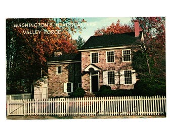 Washingtons Headquarters Valley Forge Park Postcard Historic PA Landmark