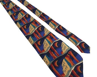 Cravate Jerry Garcia 100% Soie - Collection Seventeen Drummers - Multicolore Motif Noël