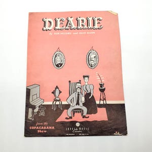 Vintage Sheet Music 1950 Dearie Bob Hillard Dave Mann Copacabana Show Laurel Music