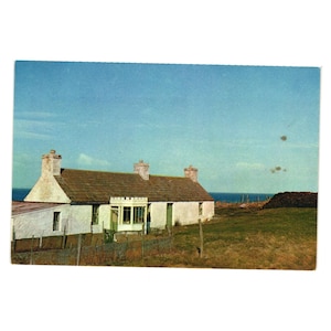 Carte postale vintage J Arthur Dixon La dernière maison John O Groats Ecosse naturel