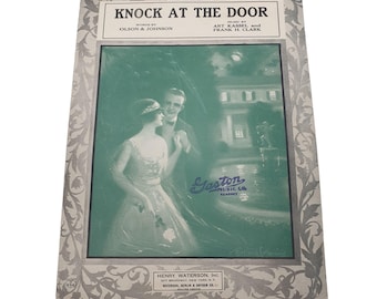 Vintage Sheet Music 1924 Knock At The Door Piano Voice