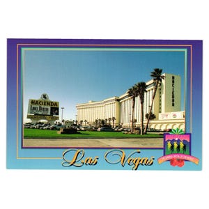 Vintage Postkarte Hacienda HotelCasino Marquee Lance Burton Gaming Las Vegas