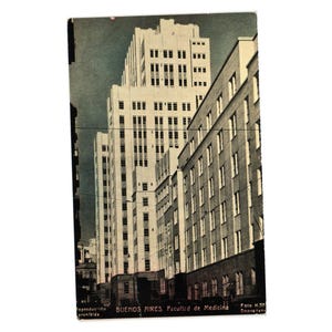 Carte postale vintage Université de médecine Argentine Building Landscapes Tarjeta