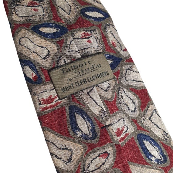 Talbots Studio Men Abstract Pattern Silk Tie Mult… - image 4