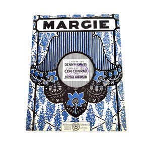 Vintage Sheet Music 1920 Margie Piano Vocal Operatic Version David Conrad