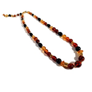 Liz Claiborne Necklace Womens Fashion Gold Tone Bead Jewelry 23&quot; to 26&quot; Length
