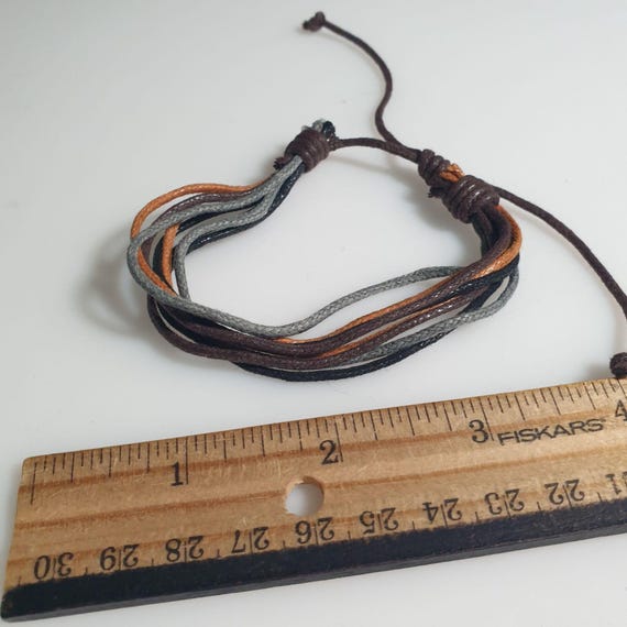 Multicolor Leather Adjustable Bracelet Handmade U… - image 4