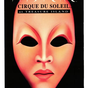 Vintage Carte postale Mystère Cirque du Soleil L'île au trésor Publicité Acrobat Mirage Casino Show