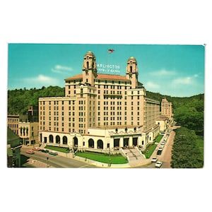 Carte postale vintage de Bath d'hôtel d'Arlington Hot Springs Arkansas 1970 tourisme en bordure de route