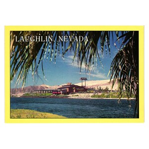 Carte postale vintage Sams Town Gold River View Casino Laughlin Nevada Vacation