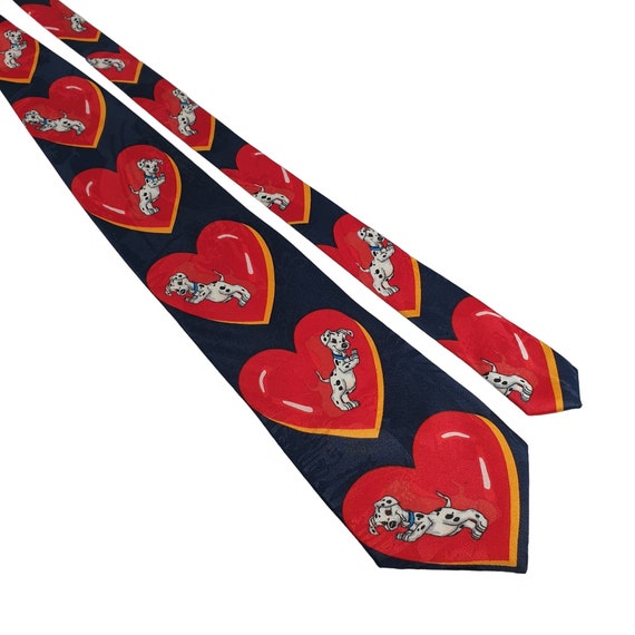 Disney 101 Dalmatians Men Necktie Tie Valentines … - image 1